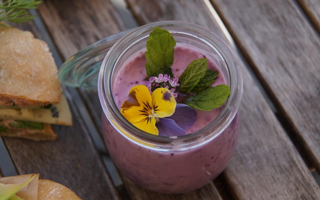 Heidelbeerjoghurt im Glas