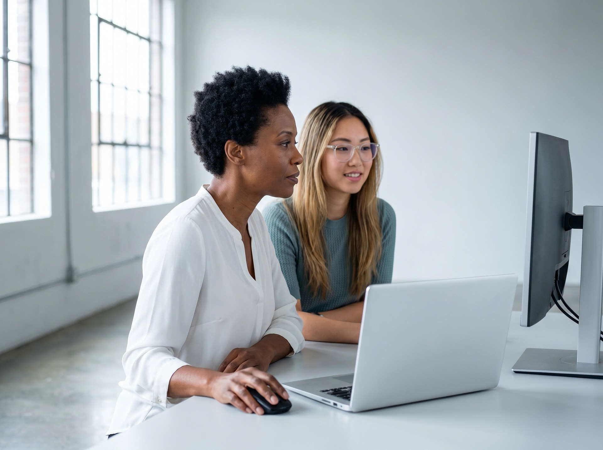 Zwei Frauen am Computer